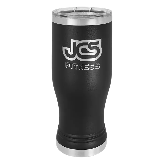 Black 20 oz. Polar Camel Pilsner with Clear Standard Lid