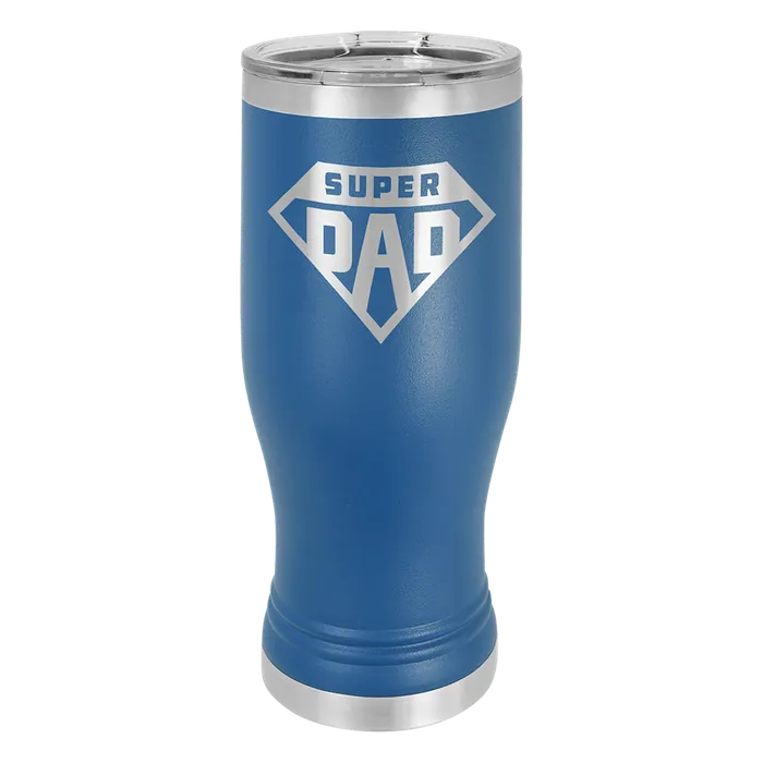 Royal Blue 20 oz. Polar Camel Pilsner with Clear Standard Lid