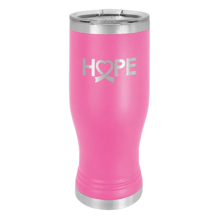 Pink 20 oz. Polar Camel Pilsner with Clear Standard Lid