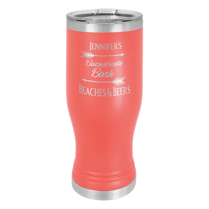 Coral 20 oz. Polar Camel Pilsner with Clear Standard Lid