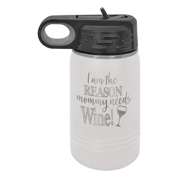 White Polar Camel 12 oz. Water Bottle