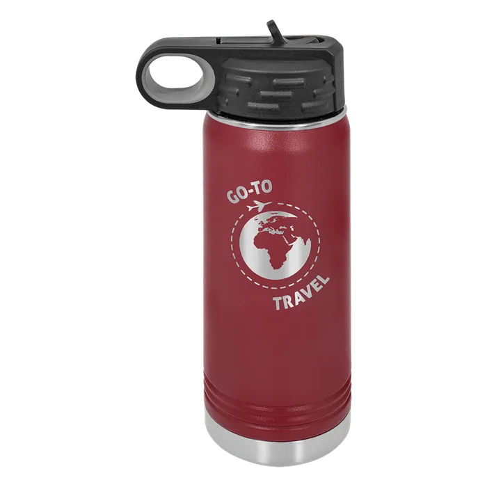Maroon 20 oz. Polar Camel Water Bottle