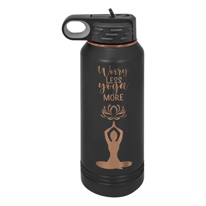 Black/Rose Gold ION-Plated Polar Camel 32 oz. Water Bottle