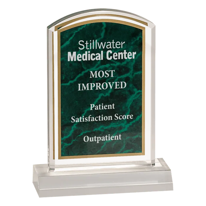 Small Green Marblesized Acrylic Award