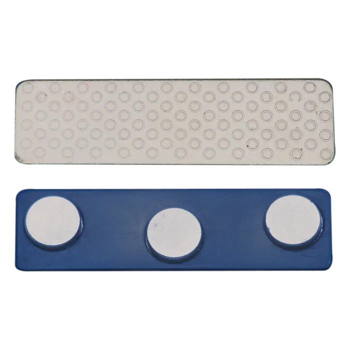 3-Post Blue Plastic Magnetic Name Badge Attachment