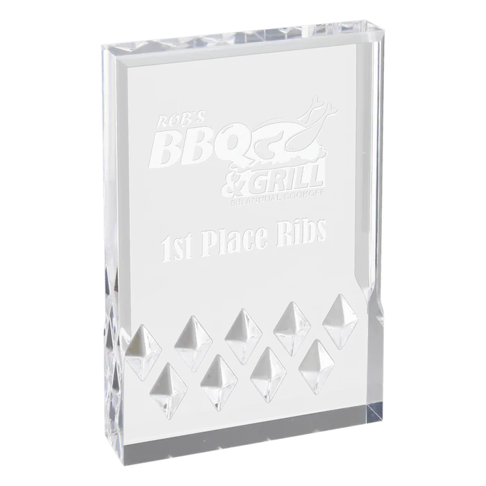 Large Silver Diamond Mirage Acrylic