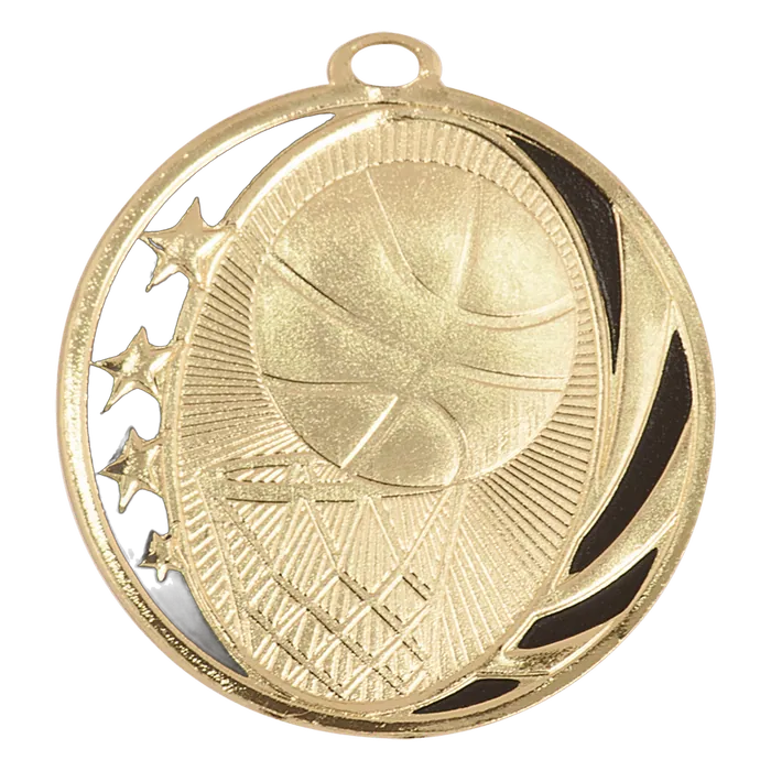 Basketball MidNite Star Medal-Gold