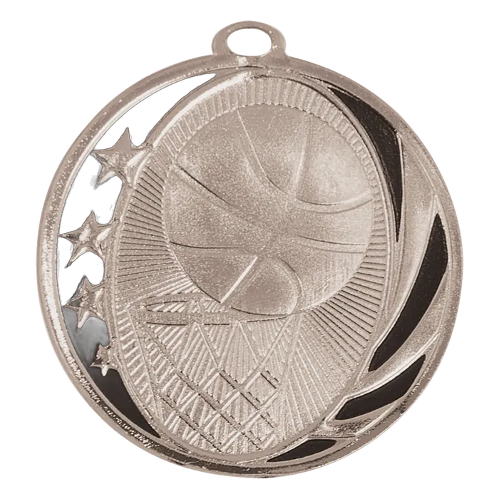 Basketball MidNite Star Medal-Silver