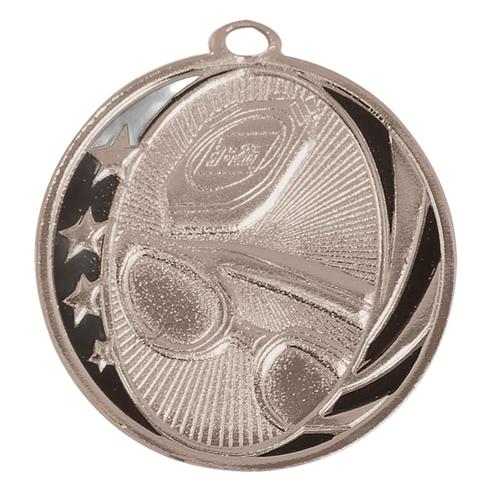 Swimming MidNite Star Medal-Silver