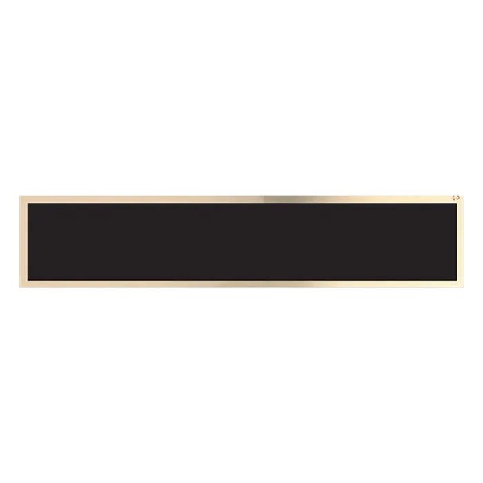 Black/Gold Brass Plate for 10" Desk Wedge