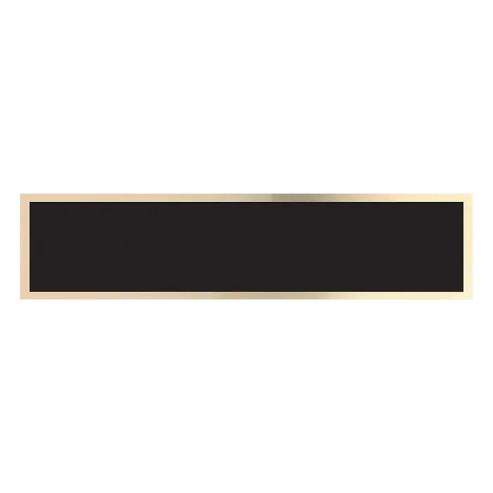 Black/Gold Brass Plate for 8 1/2" Desk Wedge