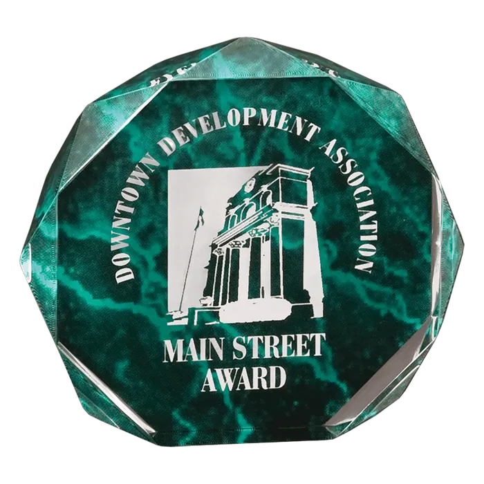 Small Green Marble Octagon Acrylic