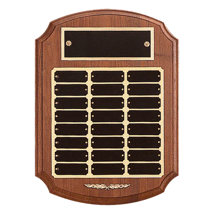 American Walnut Perpetual Plaque-24 Plates 7/8" x 2 1/2"