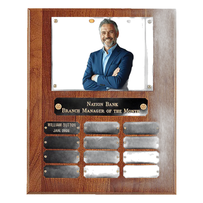 American Walnut 5 x 7 Photo Plaque-12 Plates