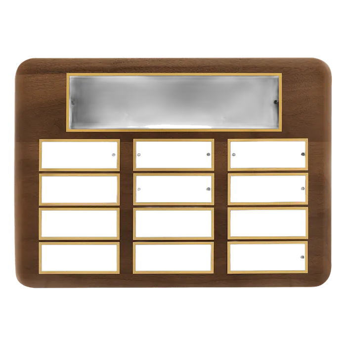American Walnut Plaque-12 Plates 1 1/2" x 3 3/4" (Perpetual Series)
