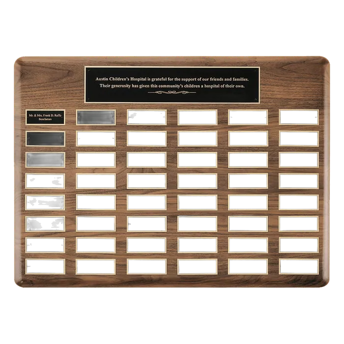 American Walnut Plaque-60 Plates 1 1/2" x 3 3/4" (Perpetual Series)