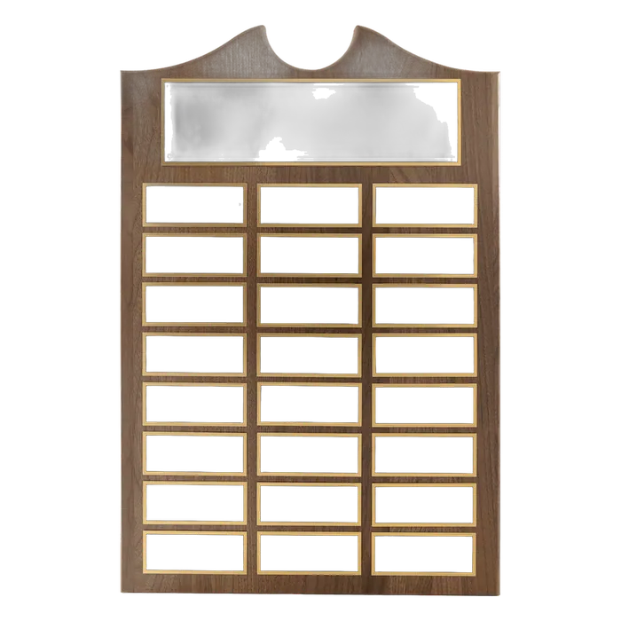 American Walnut Perpetual Plaque-24 Plates 1 1/2" x 3 3/4" (Perpetual Series)