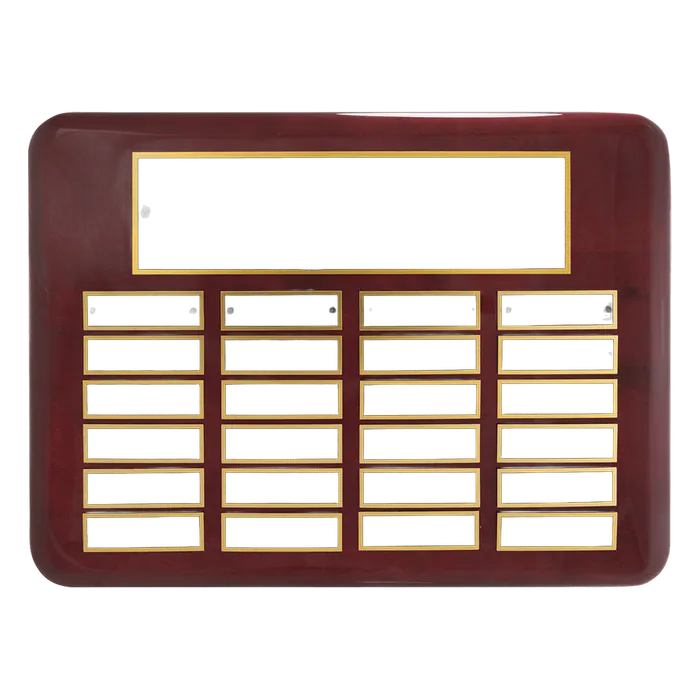 Rosewood Piano Finish Perpetual Plaque-24 Plates 7/8" x 2 3/4"