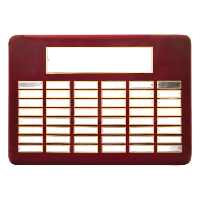 Rosewood Piano Finish Perpetual Plaque-48 Plates 7/8" x 2 3/4"