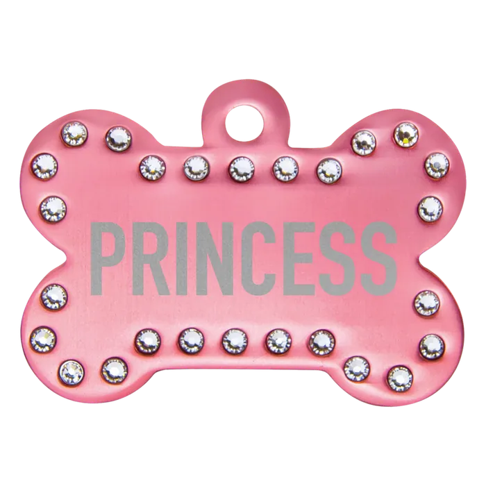Pink Swarovski Bling Pet Tags