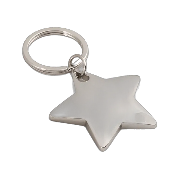 Polished Silver Key Ring