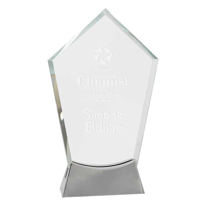 Peak Platinum Glass with Full Metal Base, 8 1/2"