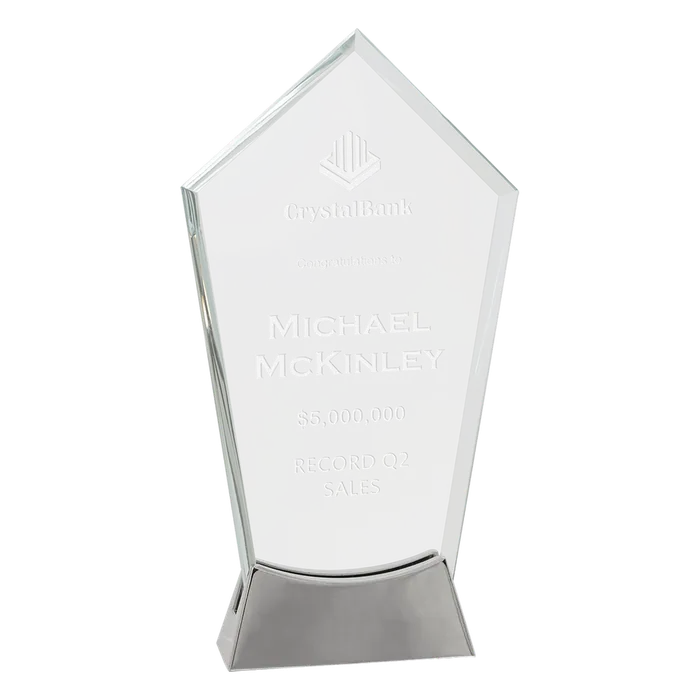 Peak Platinum Glass with Full Metal Base, 9 1/4"