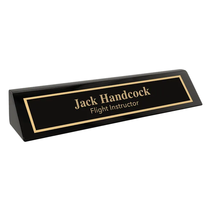Black Piano Finish Desk Wedge, 10 1/2"