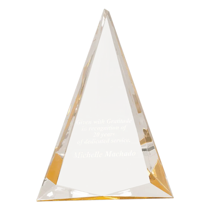 Large Gold Pinnacle Acrylic