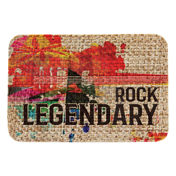 Burlap Rectangle Sublimatable Patch with Adhesive, 3" x 2"