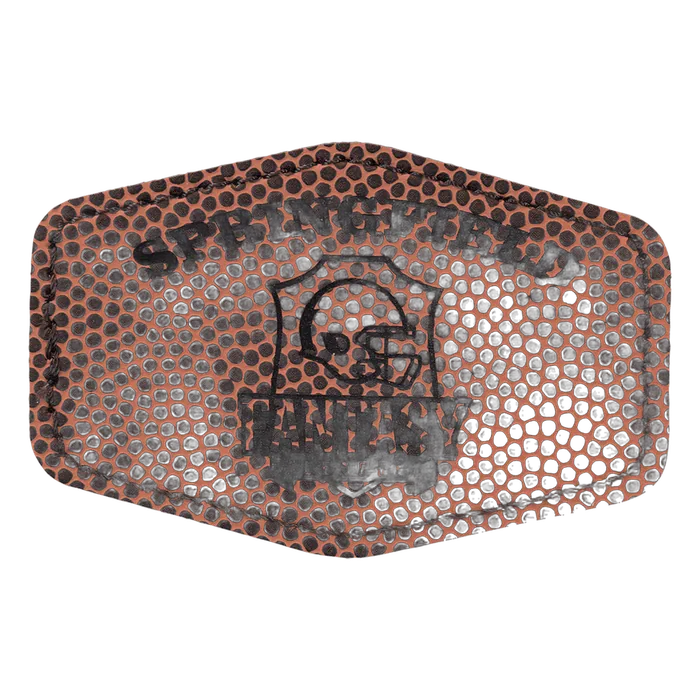 Football Leatherette Hex Patch, 3" x 2"