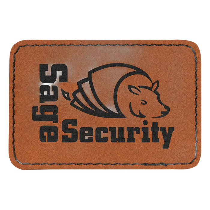 Rawhide Laserable Leatherette Rectangle Patch with Kota Pro Adhesive