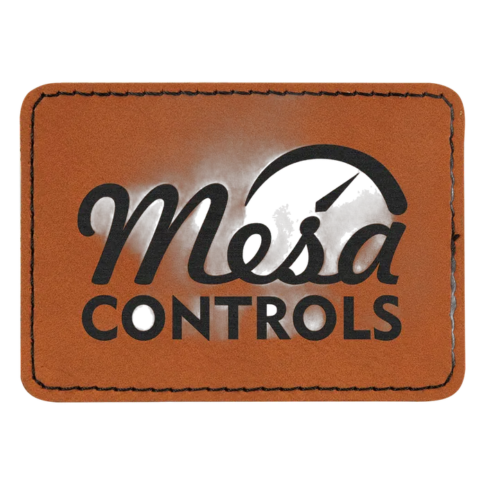 Dark Brown Laserable Leatherette Rectangle Patch with Kota Pro Adhesive, Style PTH272