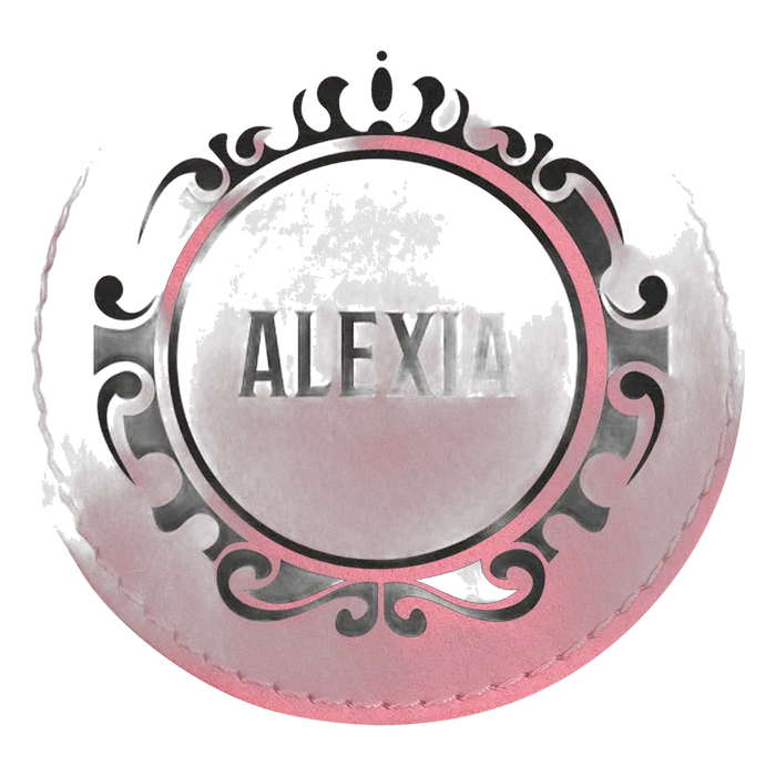 Pink Laserable Leatherette Round Patch with Kota Pro Adhesive, Style PTH457