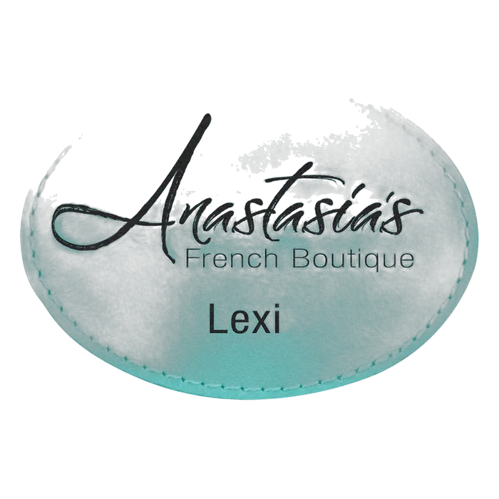 Teal Laserable Leatherette Oval Patch with Kota Pro Adhesive, Style PTH658