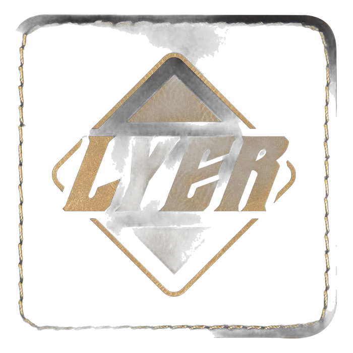 Black/Gold Square Laserable Leatherette Patch with Adhesive, 2 1/2" x 2 1/2"