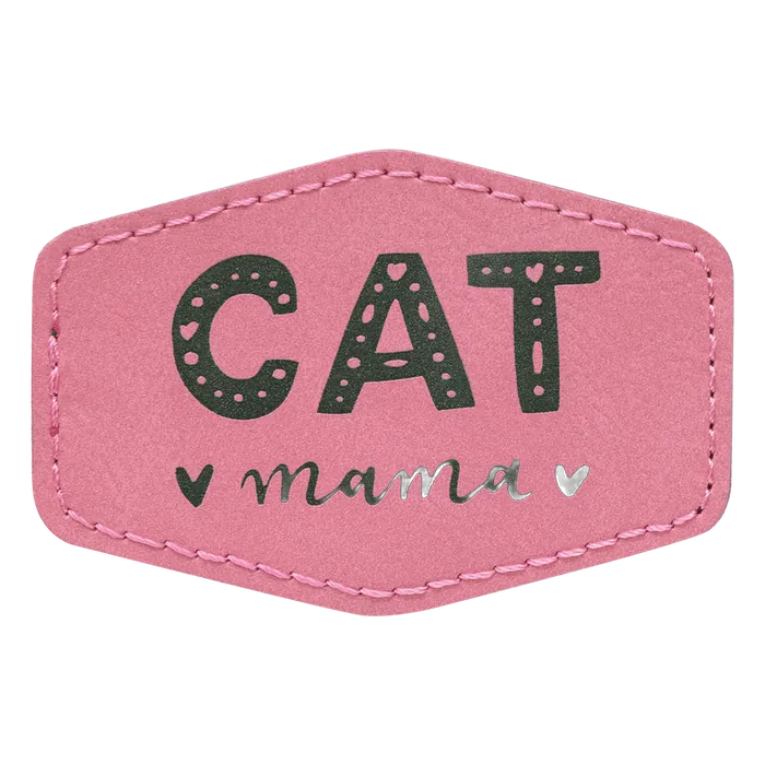 Pink Laserable Leatherette Patch with Kota Pro Adhesive