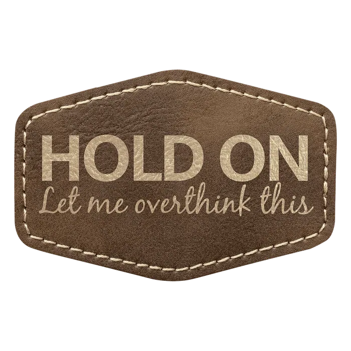 Rustic/Gold Laserable Leatherette Hex Patch with Kota Pro Adhesive, Style PTH910