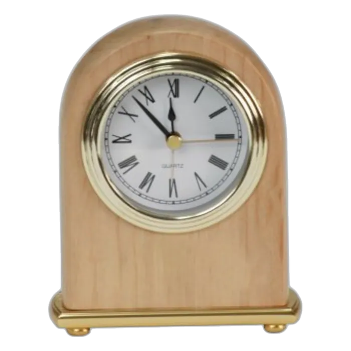 Red Alder Arch Desk Clock