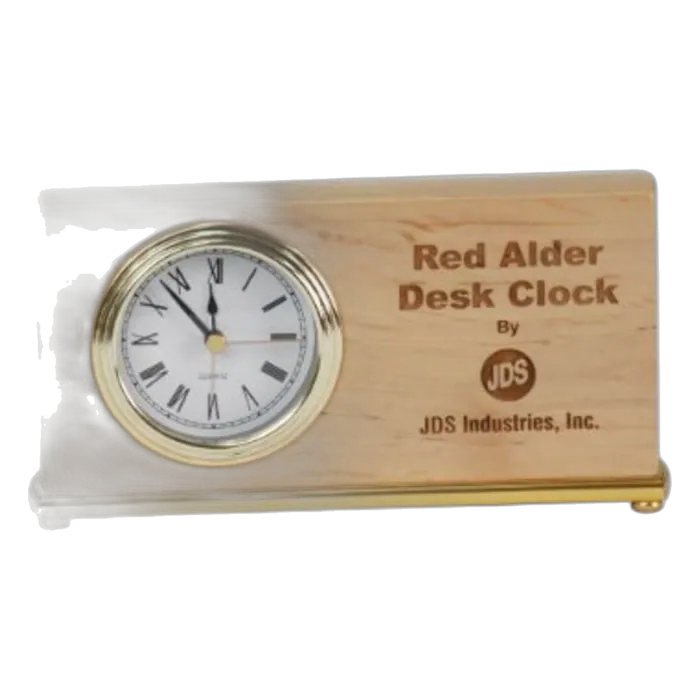 Red Alder Horizontal Desk Clock