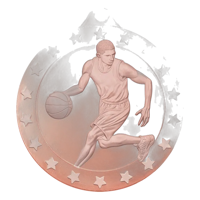 Male Basketball Radiance Medal - Bronze, 2"