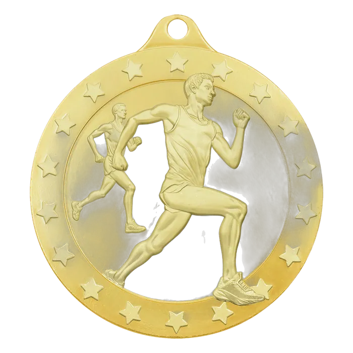 Male Cross Country Radiance Medal - Gold, 2"