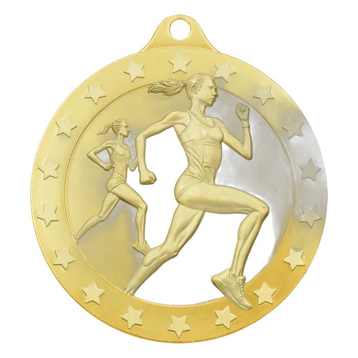 Female Cross Country Radiance Medal - Gold, 2"
