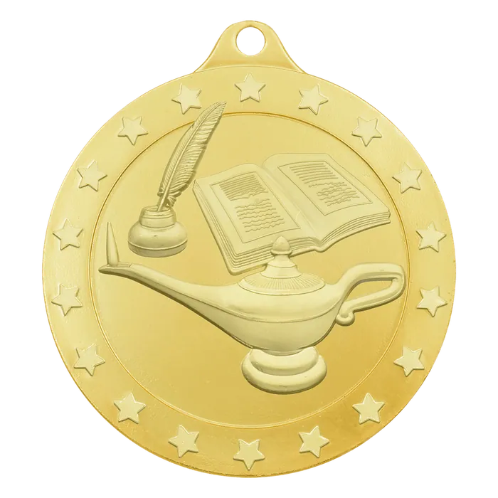 Lamp of Knowledge Radiance Medal - Gold, 2"
