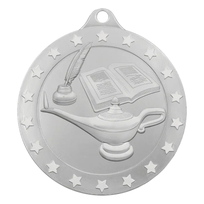 Lamp of Knowledge Radiance Medal - Silver, 2"