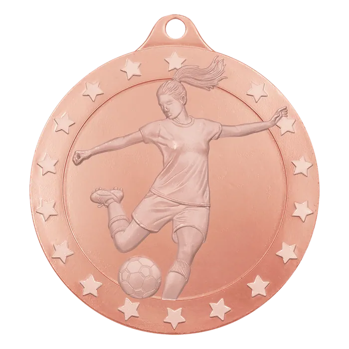 Female Soccer Radiance Medal - Bronze, 2"