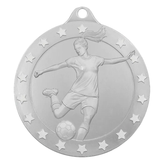 Female Soccer Radiance Medal - Silver, 2"