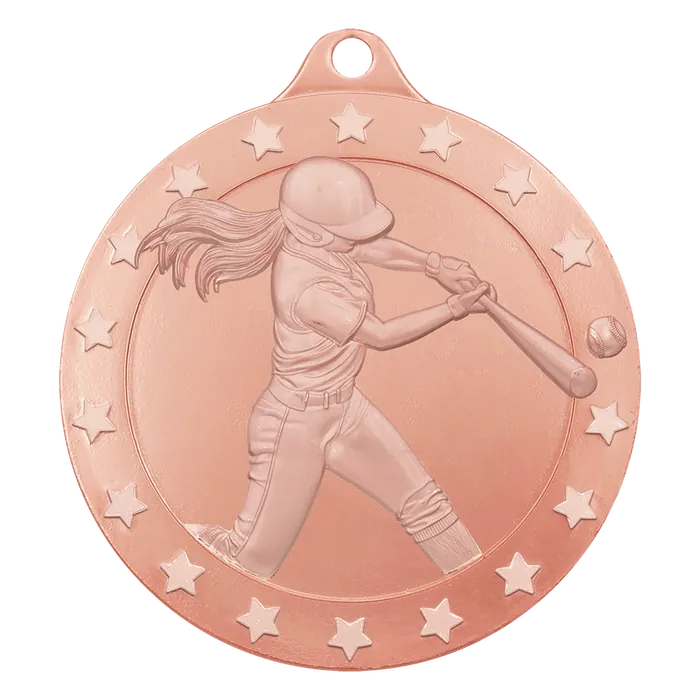 Softball Radiance Medal - Bronze, 2"