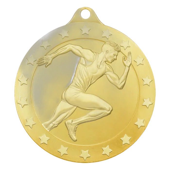 Male Track Radiance Medal - Gold, 2"