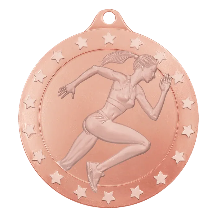 Female Track Radiance Medal - Bronze, 2"
